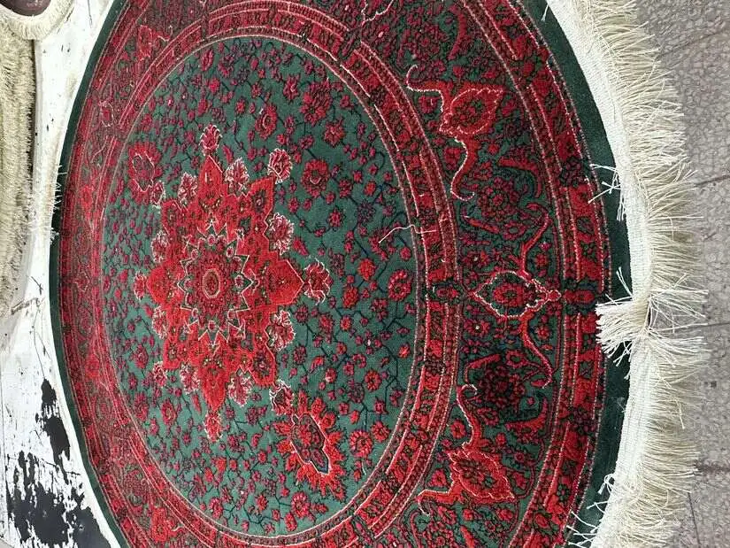 فرش هریس سبز گرد 700 شانه