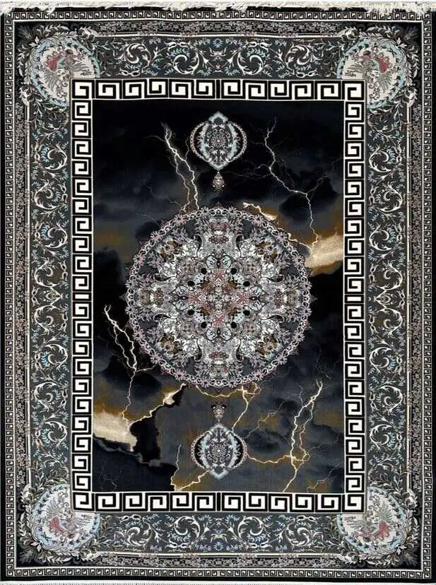 فرش فرانسوی سرمه ای ۷۰۰ شانه